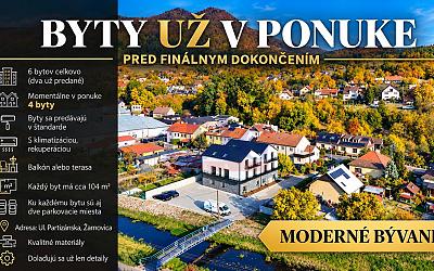 Nové byty na Partizánskej ulici v meste Žarnovica