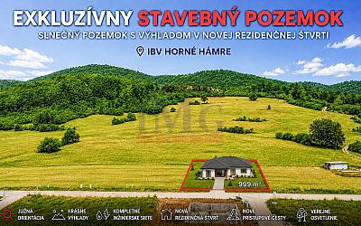 Premiový stavebný pozemok v obci Horné Hámre