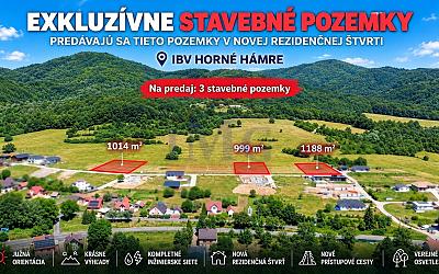 Slnečné stavebné pozemky v obci Horné Hámre
