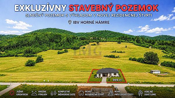 Slnečný stavebný pozemok v obci Horné Hámre