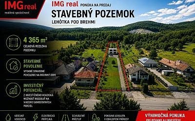 Stavebný pozemok s vydaným stav. povolením v obci Lehôtka pod Brehmi